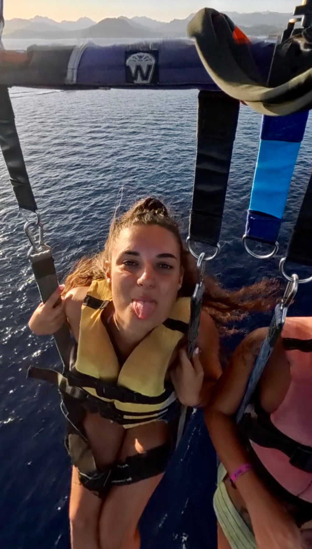 Parasailing over the Red Sea
