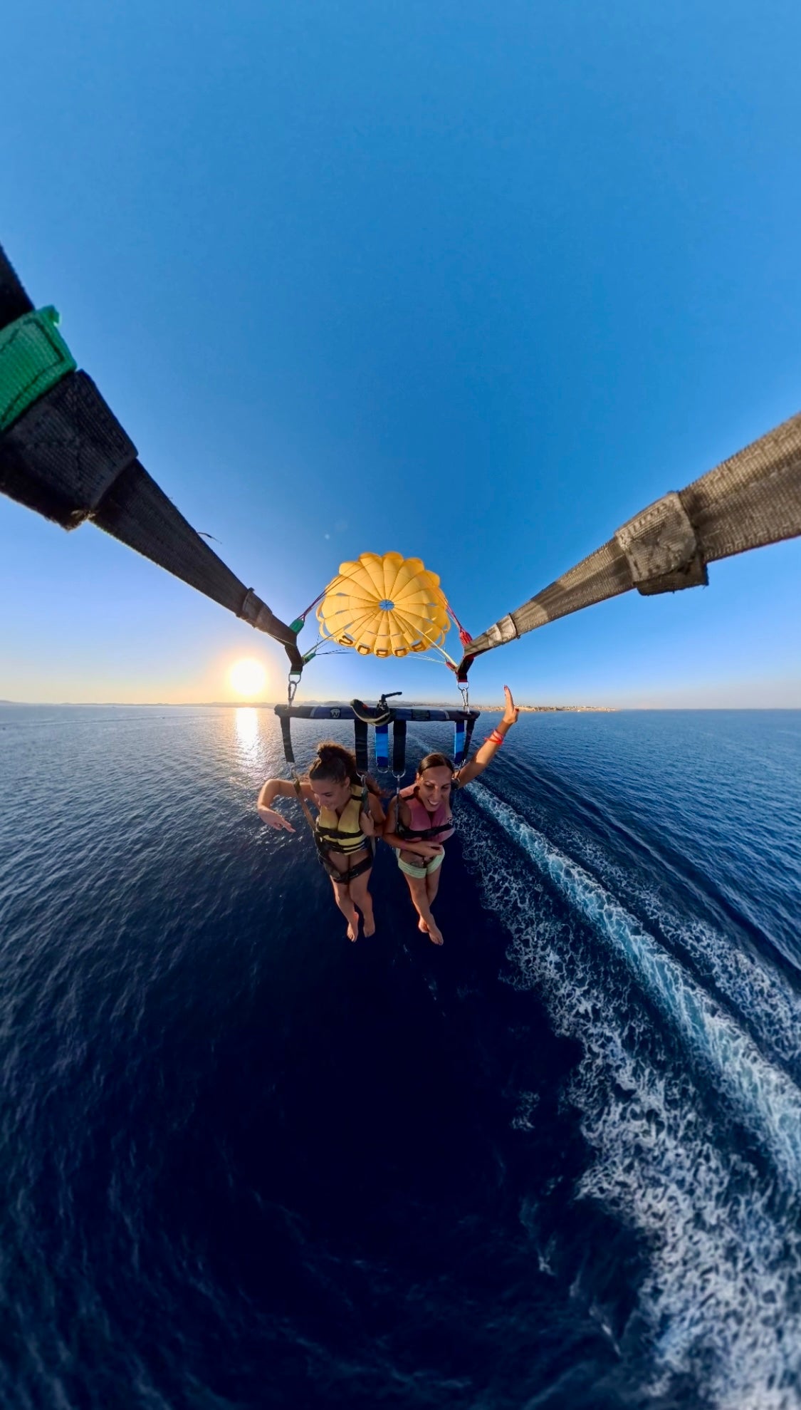 Parasailing over the Red Sea